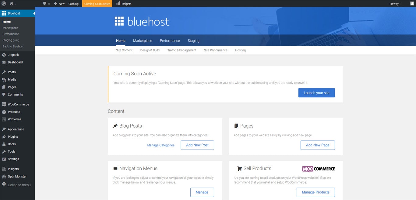 Bluehost上Astra Starter网站的性能测试 Bluehost上Astra Starter网站的性能测试