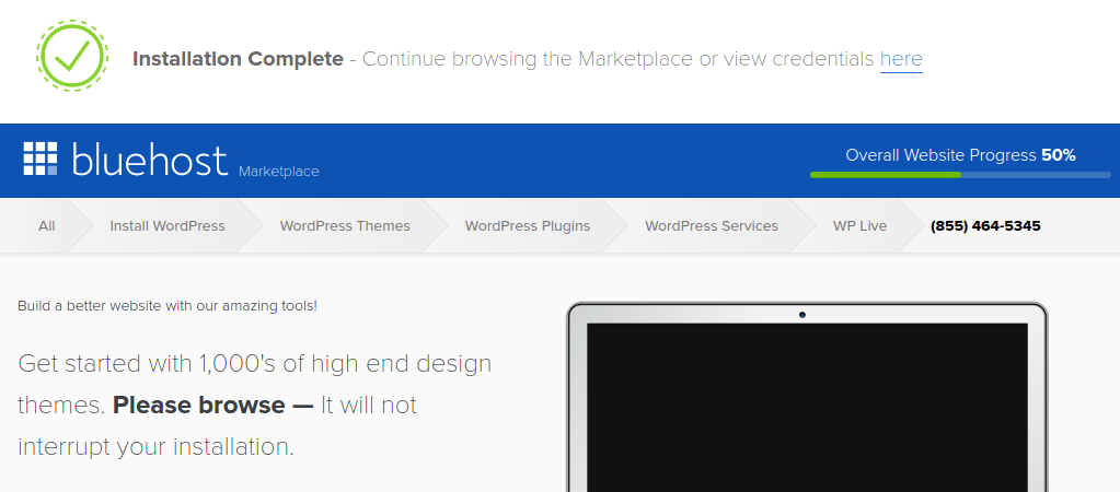 Bluehost 网页主机空间安装WordPress 教学