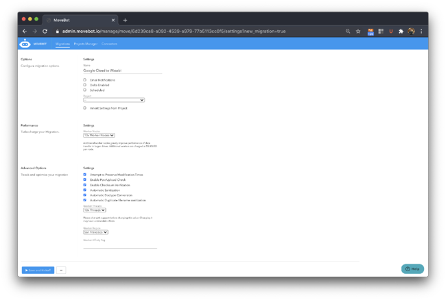 Google Cloud 到 Wasabi 云迁移 | 移动机器人 | 沙发滴