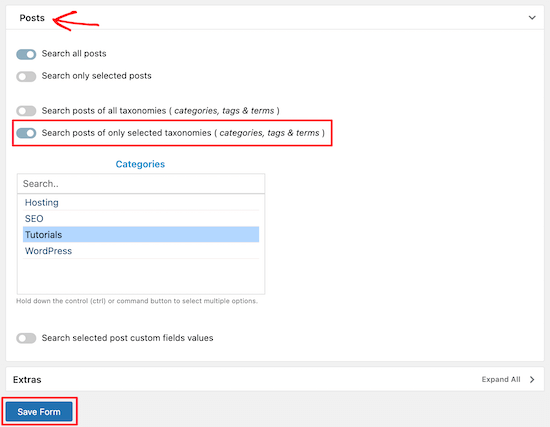 如何在 WordPress 中按类别搜索
