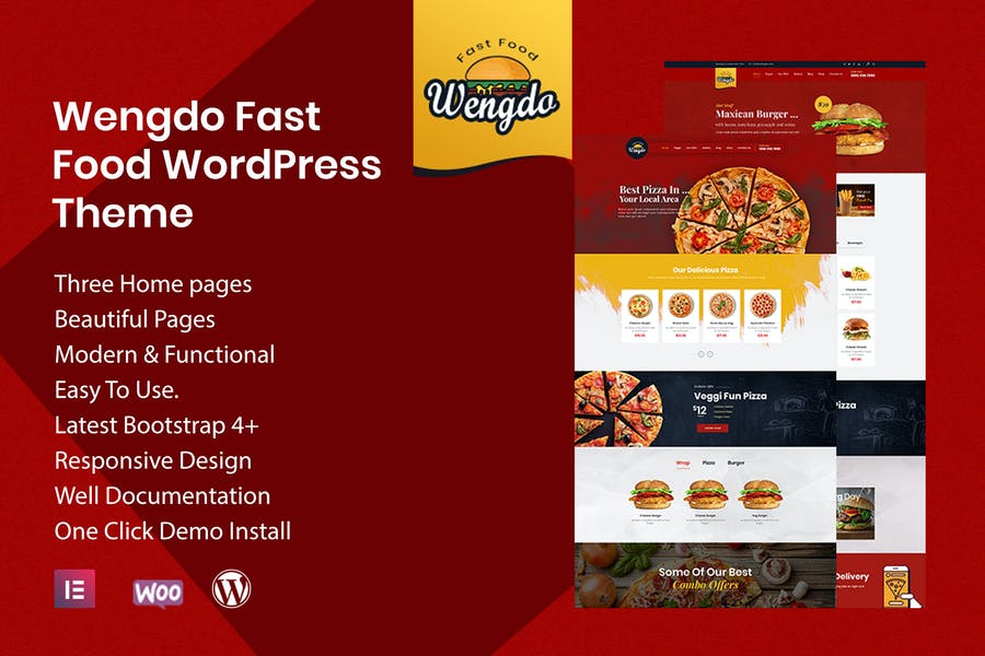 Wengdo - 一款餐饮饮食行业WordPress主题