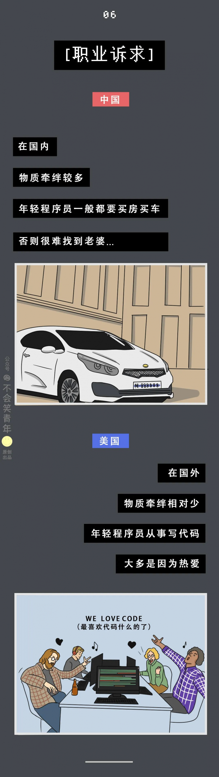 中国程序员VS美国程序员，这也太形象了吧...