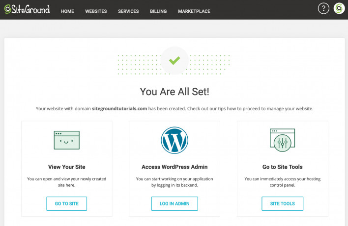 SiteGround上如何安装WordPress