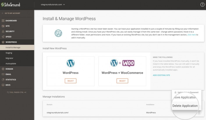 SiteGround上的WordPress管理工具使用方法 SiteGround上的WordPress管理工具使用方法