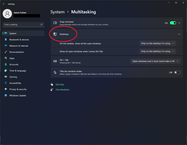 如何在 Windows 11 中管理虚拟桌面