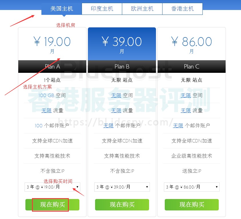 2025年BlueHost主机最新购买教程