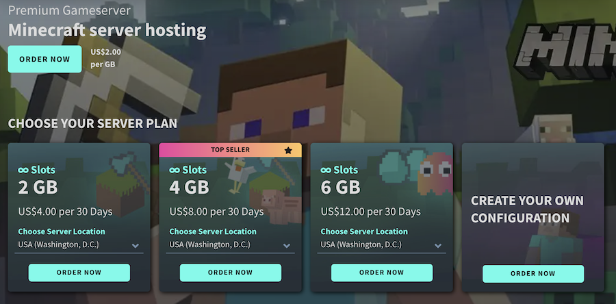 国外18个最佳 Minecraft服务器托管